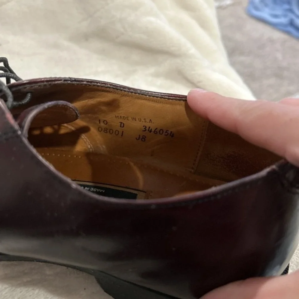Mens Cole Haan Dress Shoes‎ Size 10D Brown Leather K089
